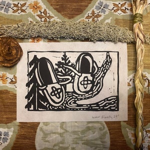 Little Moccasins Block Print