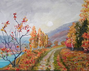 絵画 Autumn Flowers 額入り水彩画壁掛け Autumn Flowers ジェニーデヴェラー 1274