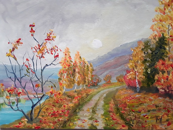 絵画 Iconic Landscape Tiny Treasures: A 32x32 Pixel Autumn Wonderland