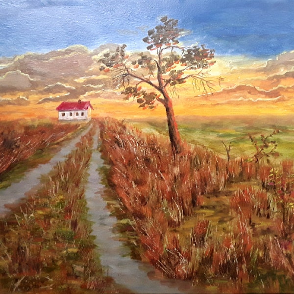 Oklahoma Sunset Painting Etsy