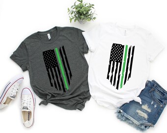 Military Support unisex tee shirt|Thin Green Line shirt|Bella Canvas Tees