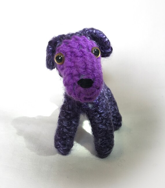 purple puppy stuffed animal