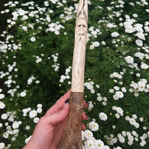 Willow Tree spirit Wand | with Ogham Tree symbol |