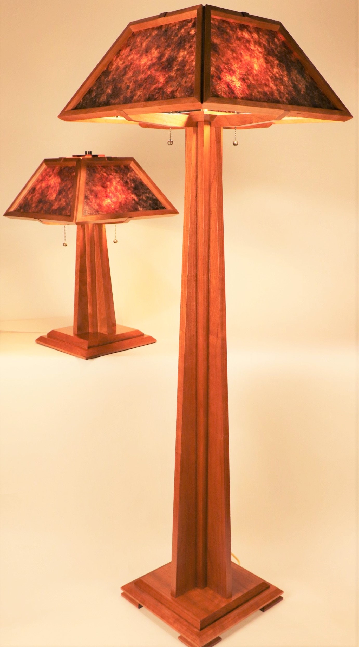 Arts and crafts style floor cheap lamps