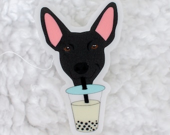 Formosan Mountan Dog and Boba Vinyl Sticker