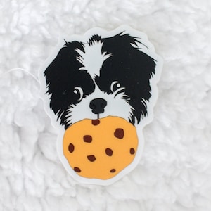 Shih Tzu and Cookie Vinyl Sticker