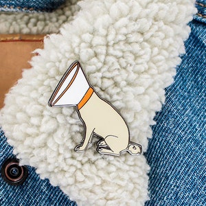 Cone of Shame Enamel Pin