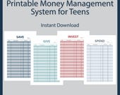 teens money management printable, budget binder PDF, financial planning PDF, digital money organizer, money planner, 3 ring binder printable