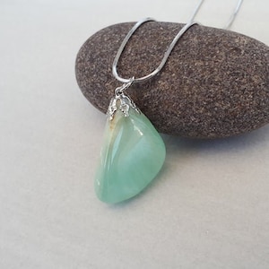 Colgante Prehnite • Collar Prehnite • Joyería de cristal Prehnite • Collar de piedras preciosas, Joyas de piedras preciosas, Joyas de cuentas, Regalo de esposa para su madre