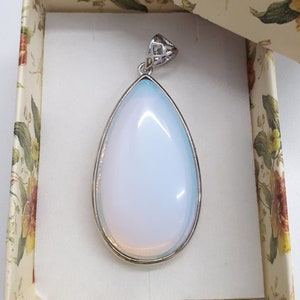 Opal Pendant Necklace • Crystal necklace, Gemstone Pendant, Opal Jewelry, Opal Teardrop Pendant, Opal Jewelry For Woman, october birthstone