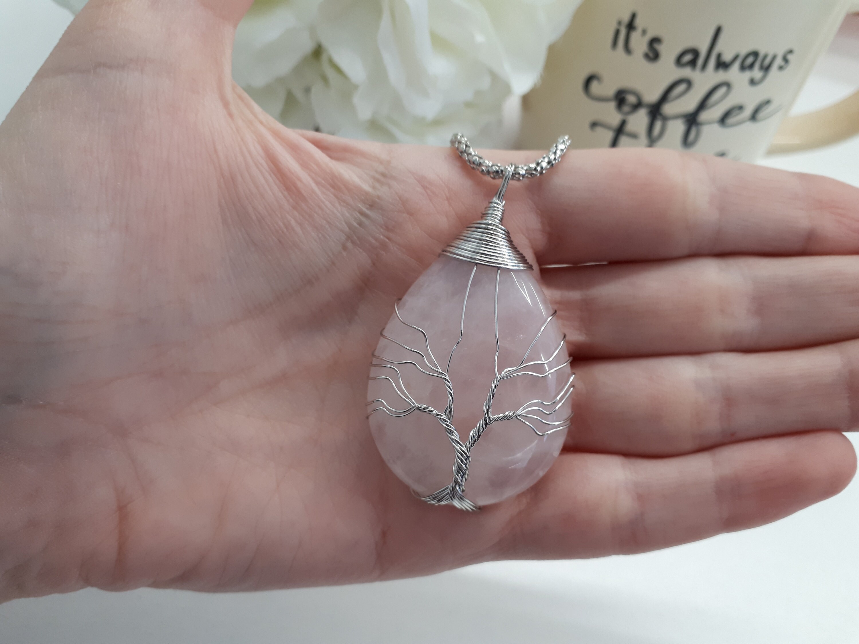 Mookaitedecor - Collana unisex con ciondolo a forma di albero