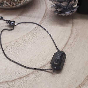 Tourmaline Gemstone Protection bracelet, Adjustable bracelet, Dainty bracelet, Black tourmaline bracelet, sliding bracelet, Black bracelet