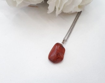 Carneool hanger ketting - natuurlijke carneool sieraden - geboortesteen ketting - carneool kristal ketting voor vrouwen - carneool charme