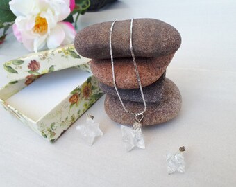 Merkaba crystal • Merkaba necklace Pendant • quartz necklace crystal jewelry, Quartz star Crystal pendant necklace for women, gift for women