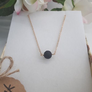 Lava stone Necklace - Essential Oil Diffuser Jewelry/ Anxiety Healing necklace / choker / charm, Motivational jewelry/ Lava Y Triangle beads