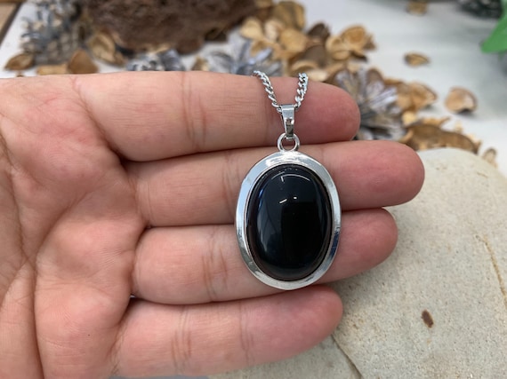 Black Tourmaline Oval Pendants Black Tourmaline Oval Pendants