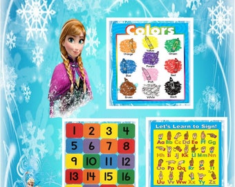 Frozen Learning Pillow Template - Etsy