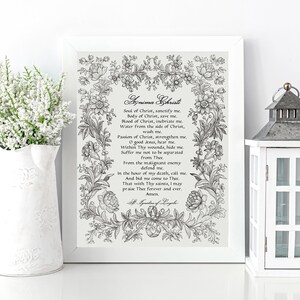 Anima Christi Prayer Card Anima Christi Printable Anima - Etsy
