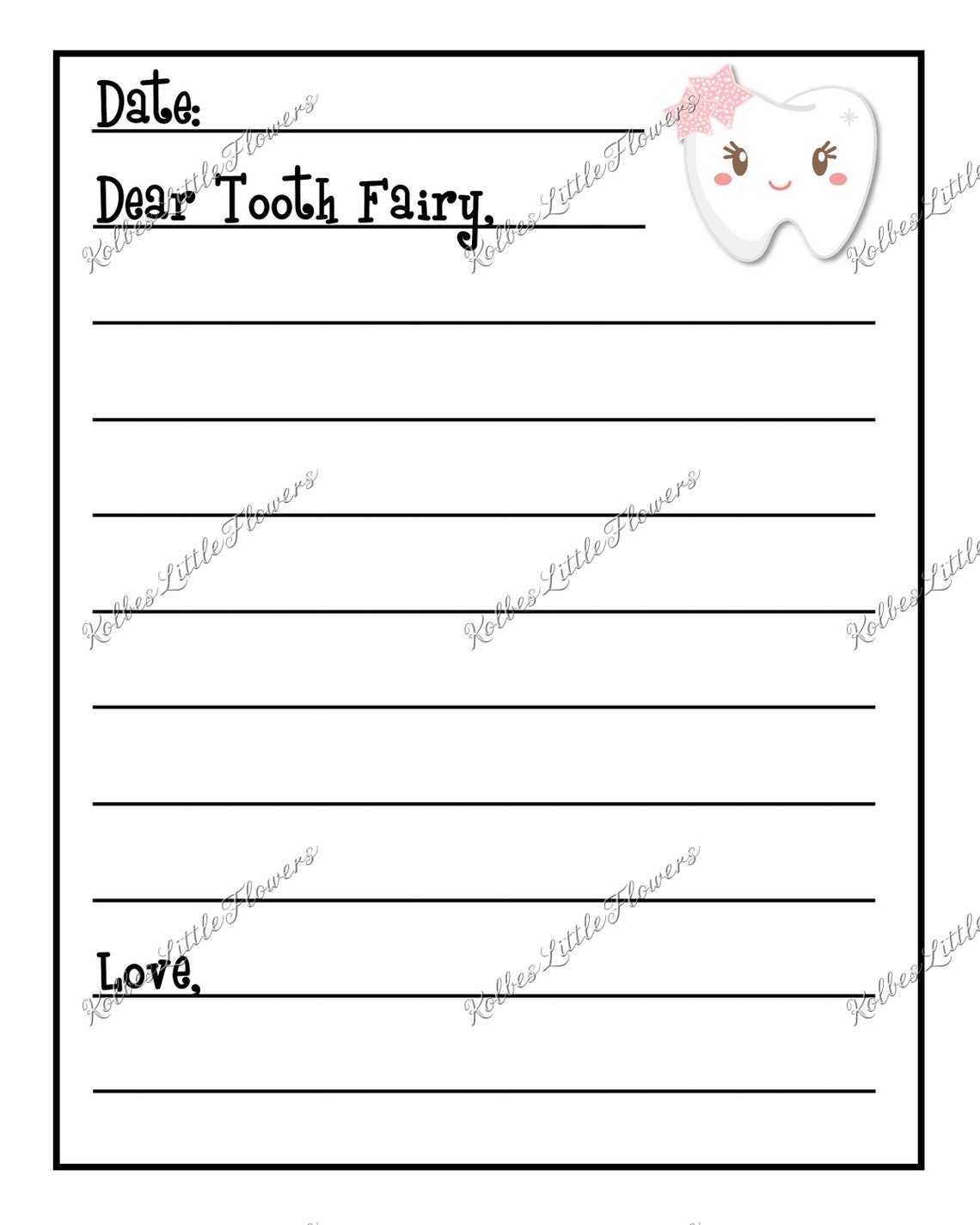 tooth fairy letter template word document tooth fairy letter template word document