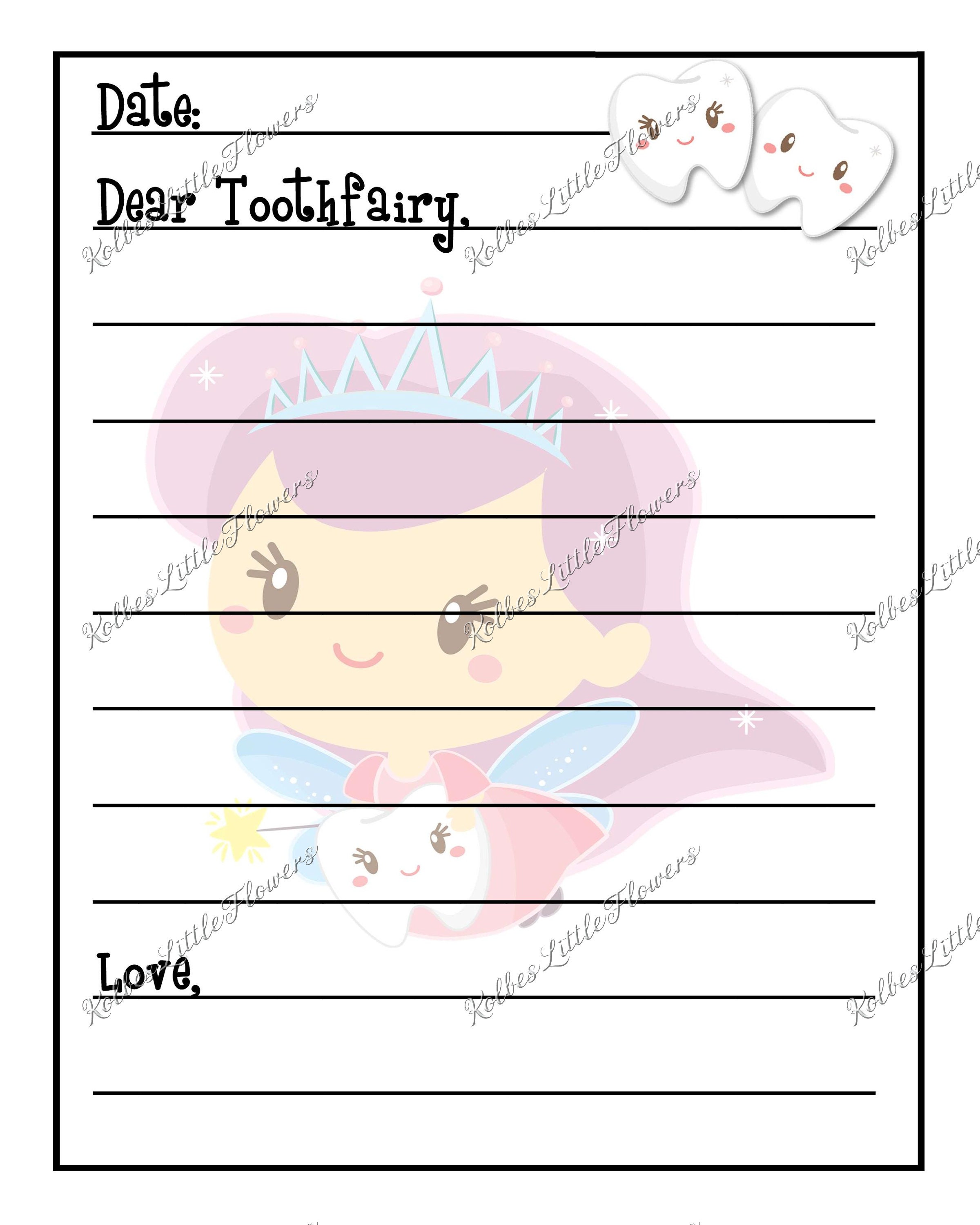 Tooth Fairy Letter Printable Tooth Fairy Stationary Dear | Etsy