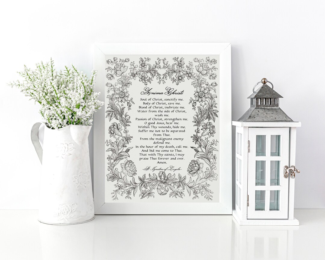 Anima Christi Prayer Card Anima Christi Printable Anima - Etsy