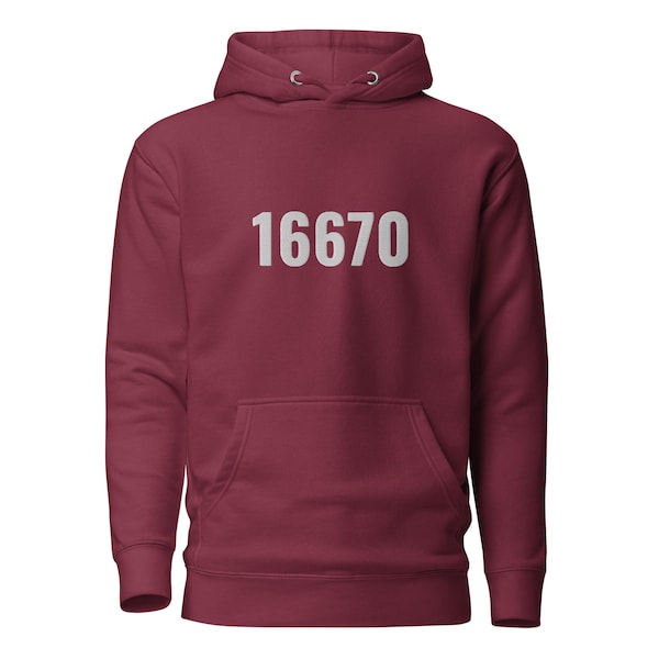 Embroidered St Maximilian Kolbe Prison Number Unisex Hoodie, Saint Maximilian Kolbe Hoodie, Prison Number 16670