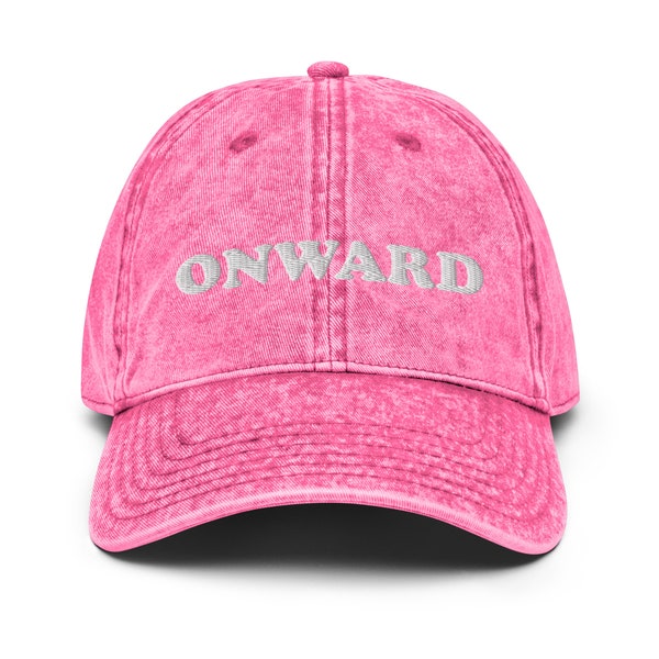 Jessica Hanna Fundraiser, Blessed By Cancer, Onward Hat, Vintage Cotton Twill Cap, Breast Cancer Support, Catholic Hat