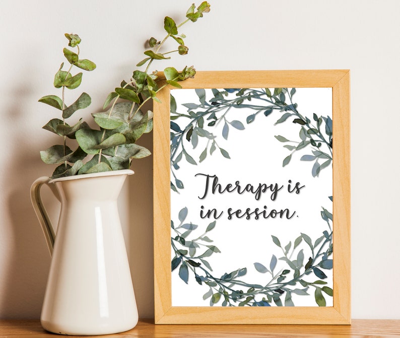 Therapy is in Session Printable Wall Art Therapy Office Wall | Etsy