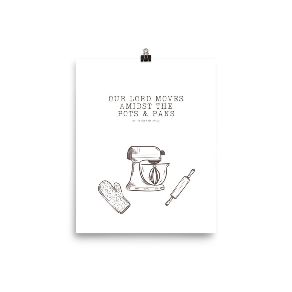 Our Lord Moves Amidst the Pots and Pans Print St Teresa of Etsy