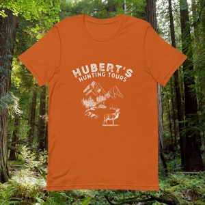 St. Hubert Tee, Hubert&#39;s Hunting Tours Tee, Saint Hubert, Saint Hubertus Shirt, Catholic Mens Shirt, Confirmation Gift