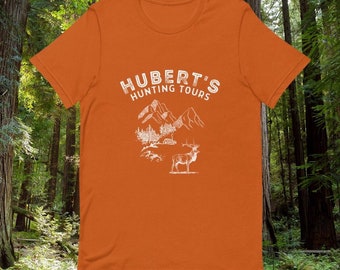 St. Hubert Tee, Hubert&#39;s Hunting Tours Tee, Saint Hubert, Saint Hubertus Shirt, Catholic Mens Shirt, Confirmation Gift