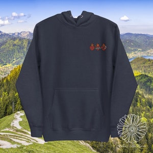 Holy Hearts Embroidered Hoodie, Three Hearts Hoodie, Catholic Hoodie, Catholic Shirt, Unisex Catholic Sweatshirt, Sacred Heart