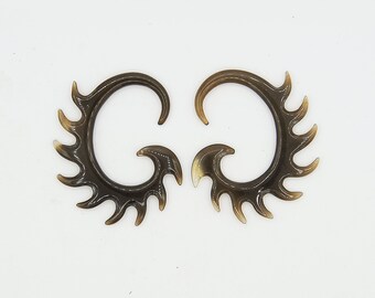 716 6g 00g 58 16mm 4mm 5mm 12mm Wooden Spiral Tail Natural Color Two Color As A Pair 8g 4g 12 3mm 11mm 2g 8mm 14mm 0g 916 6mm 10mm Earrings Jewelry