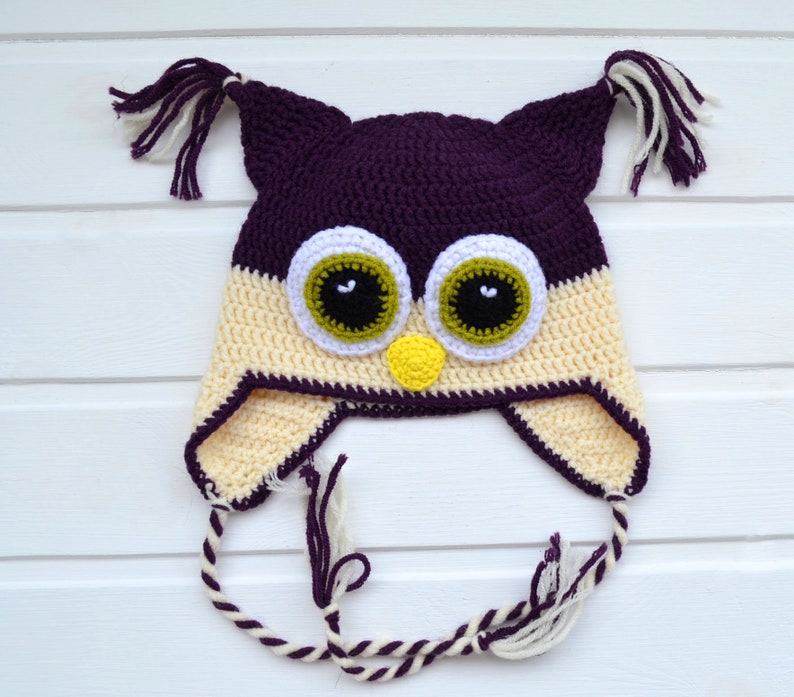 Crochet & knitted handmade animal hats owl bear aviator Etsy