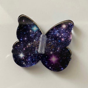 Galaxy Butterfly Acrylique Faux clou d’affichage pratique nail art holder mount