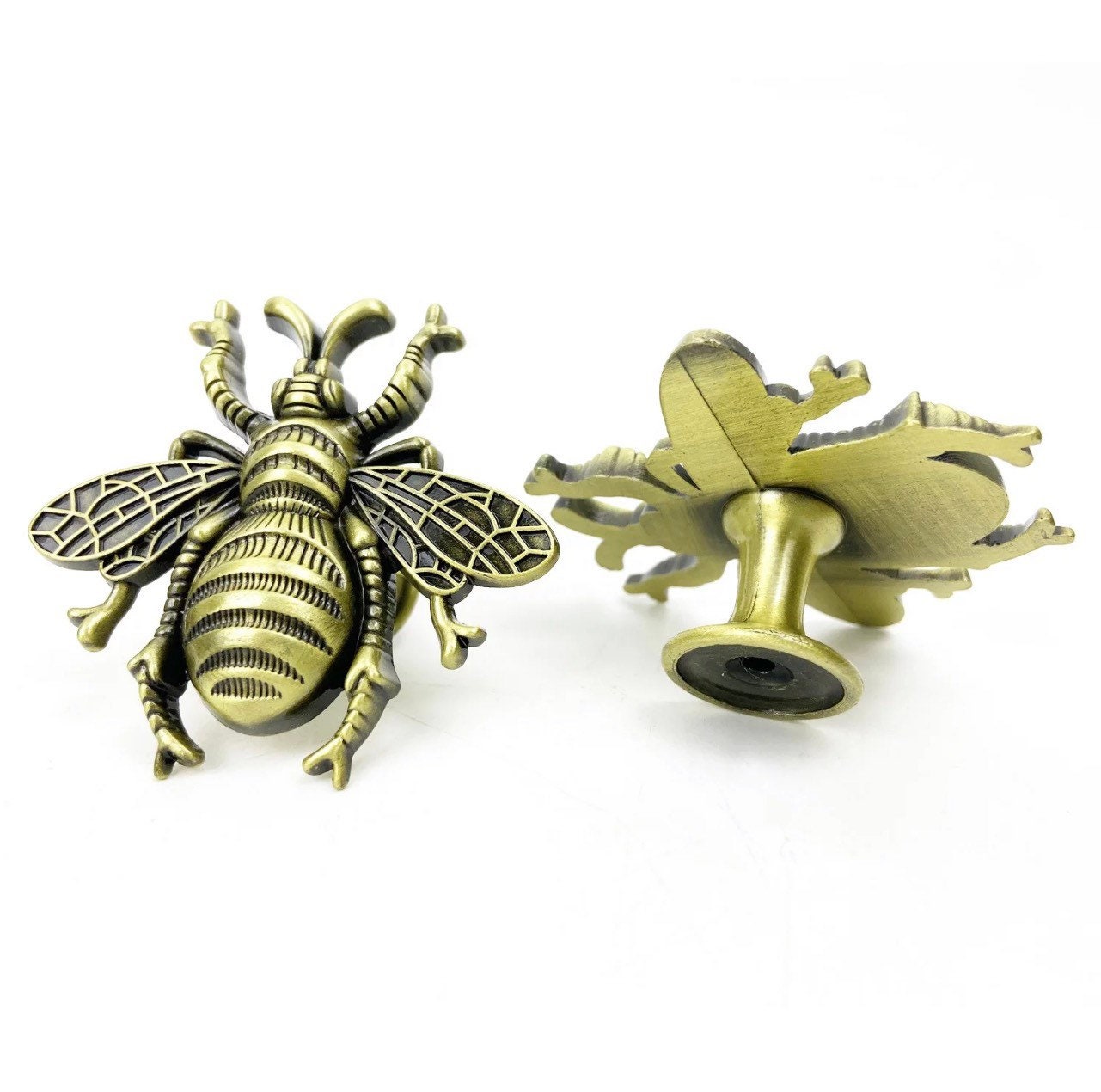 Bumble bee cabeza de ciervo oro vestidor de bronce maneja | Etsy