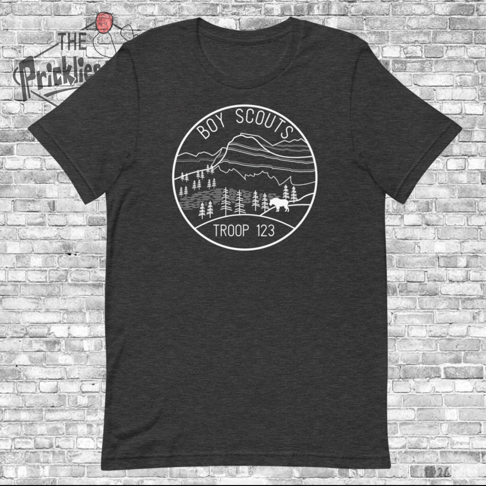 Boy Scout Troop T-shirt L Glacier National Park Inspired, Custom