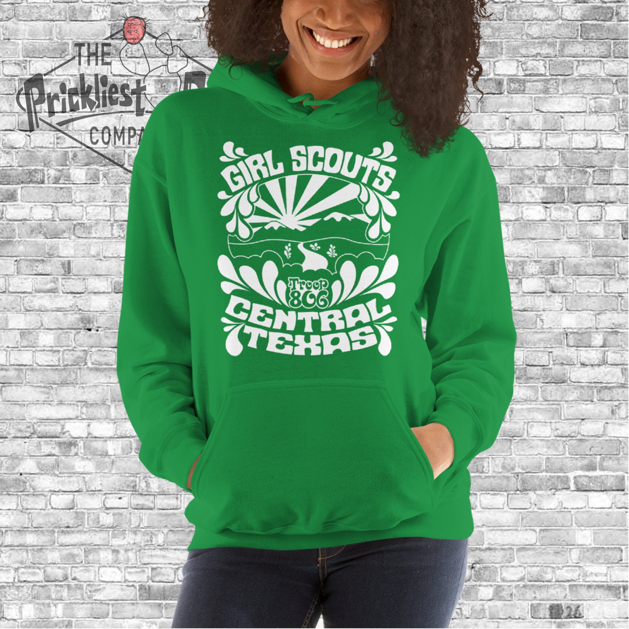 Girl Scout Troop Hoodie L Hippie Style Design Custom Council Etsy