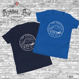 Cub Scout Troop T-Shirt l Glacier National Park inspired, custom, council name, troop number, scout shirt, outdoor tee, nature, unisex