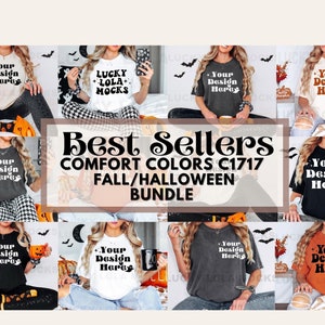 Comfort Colors 1717 Halloween Bundle, 1717 Halloween, C1717 Mockup, Model Mockup, Halloween Mockup Shirt, Halloween Mockup Bundle
