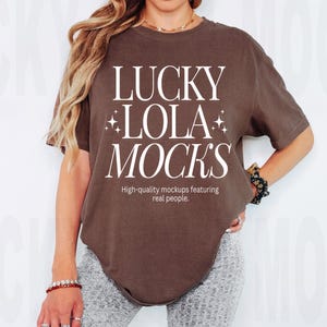 Comfort Colors 1717 Espresso Mockup, Brown Shirt Mockup, c1717 Espresso Mockup, Comfort Colors Tshirt Mockup, cc1717 Mockup, Model Mockups