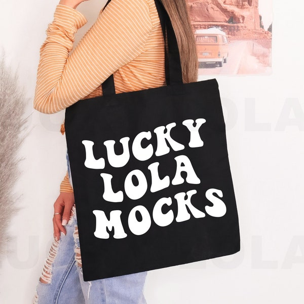 Mockup de Tote - Shopping Tote Mockup - Canvas Tote Mockup - Sublimation Bag Mockup - Black Canvas Tote Mockup - Tote Bag Mockup