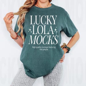Comfort Colors 1717 Blue Spruce Mockup, c1717 Blue Spruce Mockup, Comfort Colors Tshirt Mockup, cc1717 Mockup