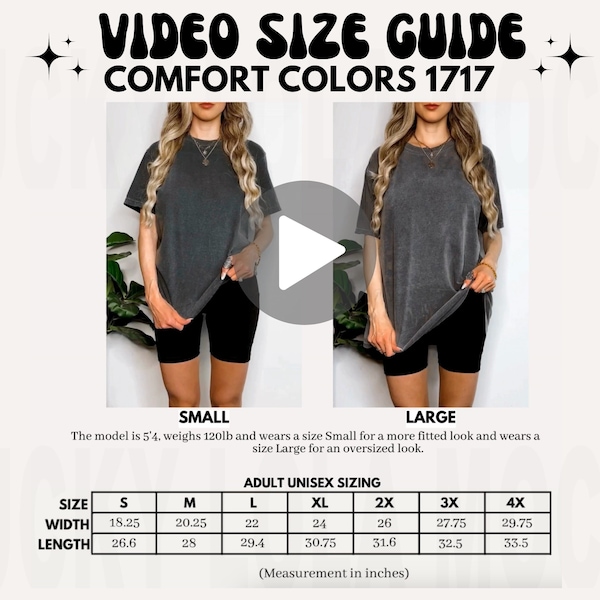 Comfortkleurenvideo Maattabel, oversized Comfortkleuren 1717 Maattabel, maattabelmodel, comfortkleurenmodel, extra grote maattabel