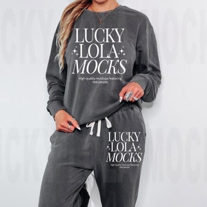 Comfort Colors 1469 Sweatpants Mockup, Comfort Colors 1466 and 1469 Comfort Colors Mockup, Comfort Colors 1466 and Pants Outfit Mockups