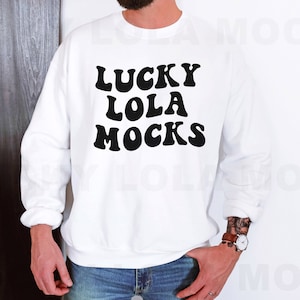 White Gildan 18000 Mockup, Gildan 18000 Mockup, Gildan White Sweatshirt Mockup, Male Model Mockup, G180 Sweatshirt Mockup, Male Mockup