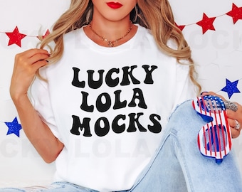 Comfort Colors C1717 White - White Shirt Mockup - Comfort Colors Mockup - C1717 mockup - Model Mockup - 4th of July Mockup