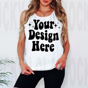 Comfort Colors 9360 White Mockup, Comfort Colors Tank Mockup, 9360 White Mockup, 9360 Mockup, Tank Top Mockup, 9360 Mockup, Model Mockup