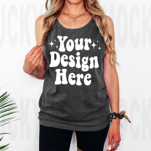 Comfort Colors 9360 Pepper Mockup, Comfort Colors Tank Mockup, 9360 Pepper Mockup, 9360 Mockup, Tank Top Mockup, 9360 Mockup Pepper, Model