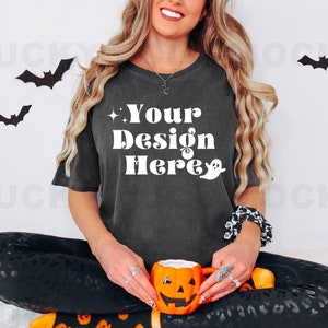Comfort Colors Pepper Mockup, Pepper Shirt Mockup, Comfort Colors Halloween Mockup, Oversized Shirt Mockup, T-Shirt Mockup, Spooky Mockup